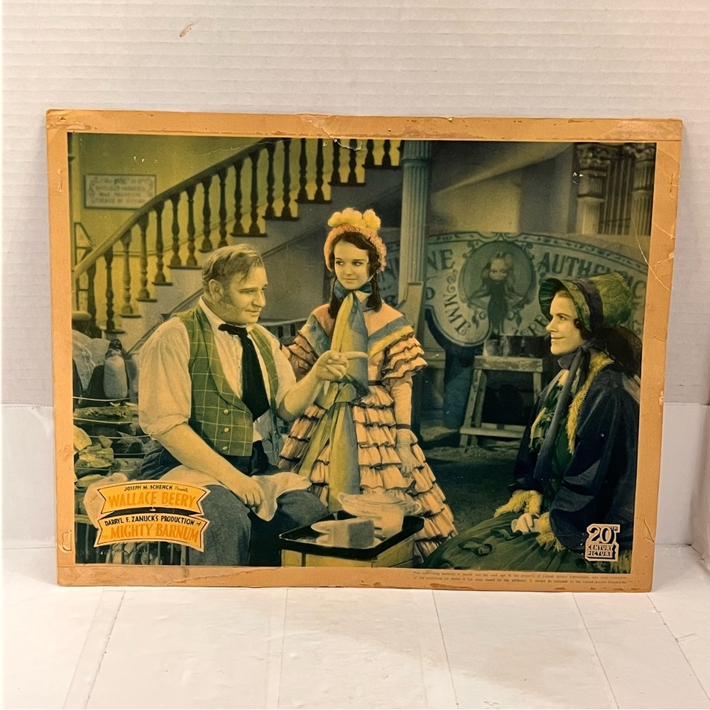 1934 Motion Picture Lobby Card “The Mighty Barnum” Featuring Wallace Beery